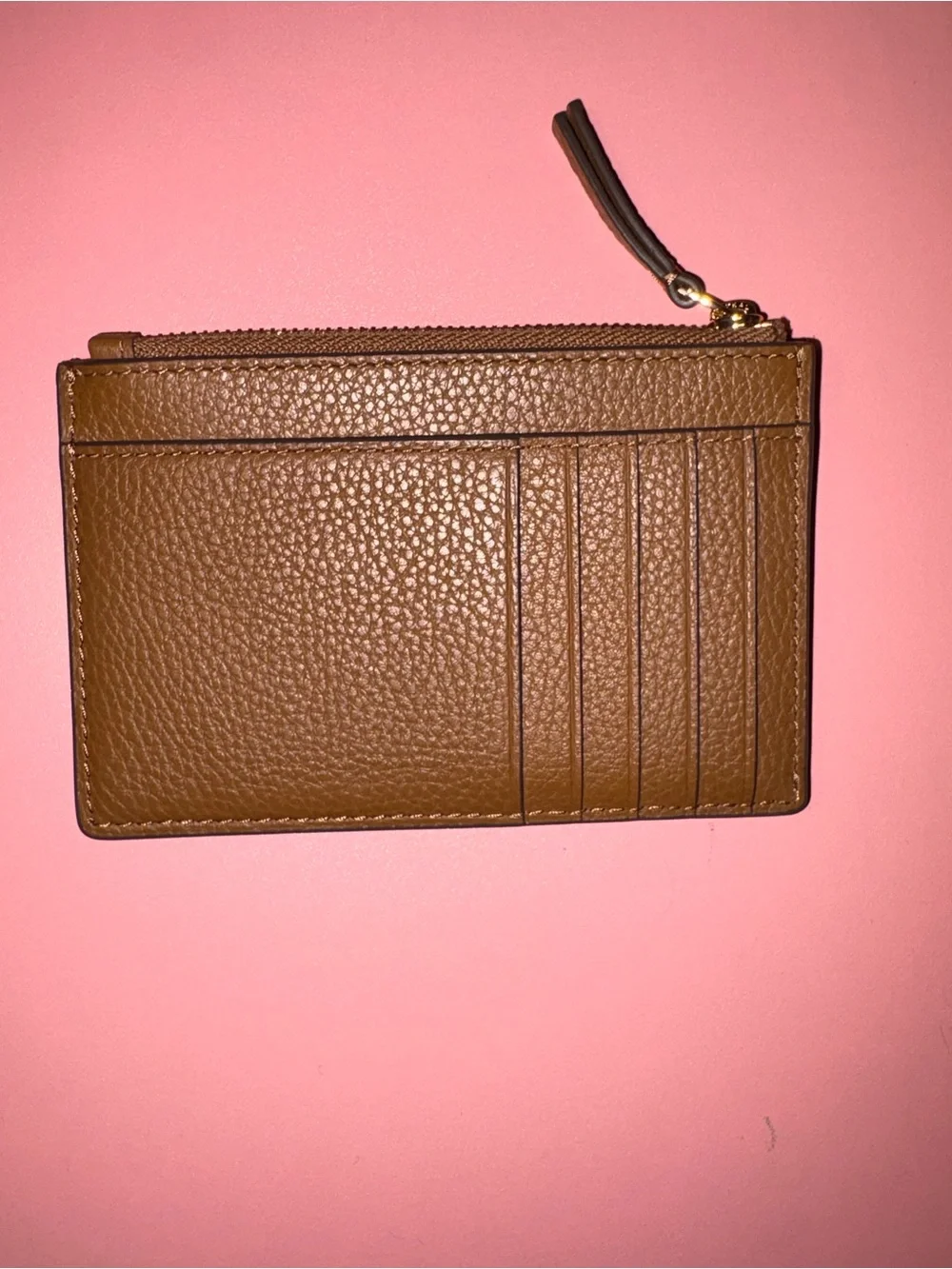 Woven Tory Burch tote with zip card case & zip- around wallet